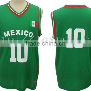Green color basketball jersey for team