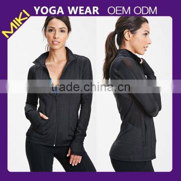 2015 wholesale custom women new design yoga jacket, sports jacket yoga wear