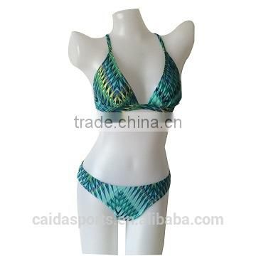 Top quality body fit Malachite green sexy women bikini swimwear