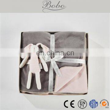 Cute plush toy baby blanket packaging box set