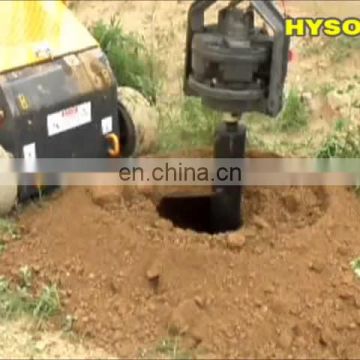 Hysoon HY380 mini skid steer loader with auger earth drilling Like toro dingo