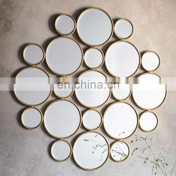 Square wall hanging wooden mirrors with frame