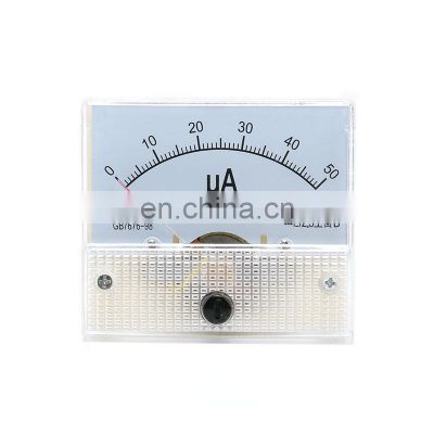 DC Analog Pointer Current Meter Panel 50uA 100uA 200uA 300uA 500uA AMP Gauge Current Mechanical Ammeters