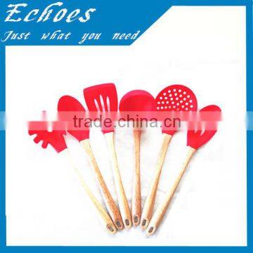 Silicon kitchenware wooden handle