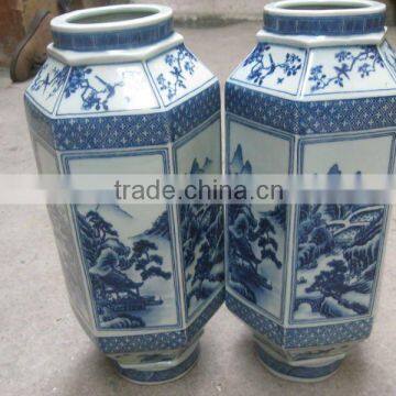 Chinese antique porcelain blue and white vase