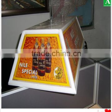 Square plastic street light advertising light box of vacuum formed