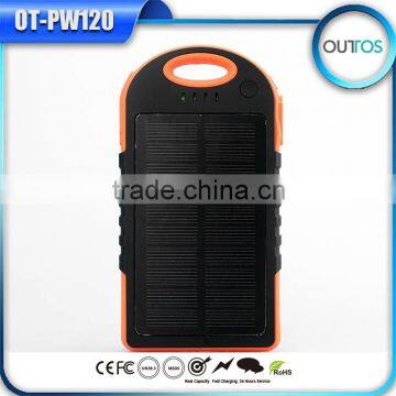 High capacity of universal 10000mAh solar power bank for cellphones