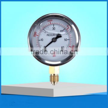 High Quality Glycerine or Silicone Oil Filled Pressure Gauge