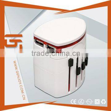 WHITE Genjoy A1121.00 universal socket plug adapter europe