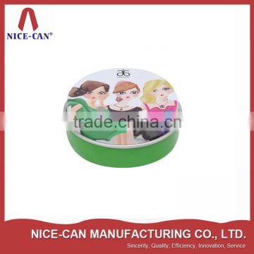 Empty small cream metal tins for cosmetic