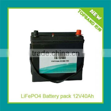 High power lifepo4 rechargeable starting battery 12V60Ah TB-1260F