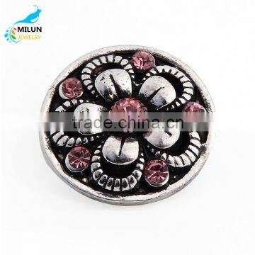 2016 Fashion crystal rhinestone crystal snap button flat back