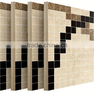 Mexico white marble black and gold marble tiles