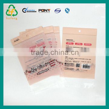 Header card plastic bag for cosmetic in China