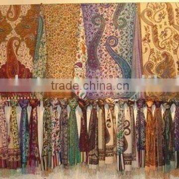 Printed Wool Blended Silk Shawl