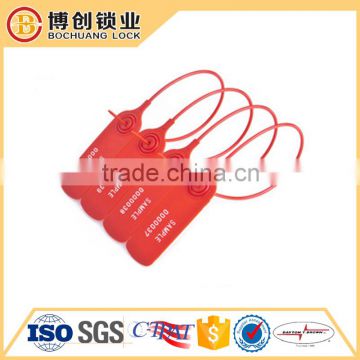 Pull tight non-return high security plastic seal