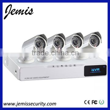 H.264 Bullet 720P Infrared 4CH POE NVR Kits
