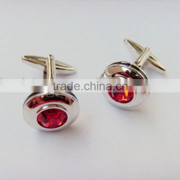 Cufflink for promotion, Quality cufflinks with red cystal