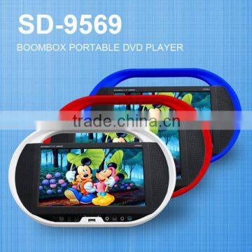 multifunction remote control 9" home/car portable dvd player