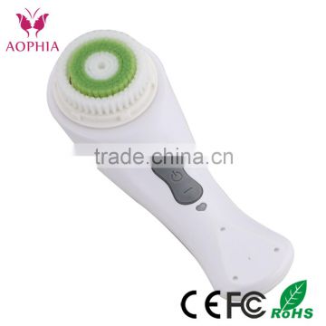 Rechargable electric silicone facial cleansing brush