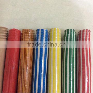 Wooden Brom Handle With PVC Handle full Color