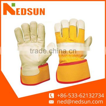High quality customized safety cowhide leather glove for workers
