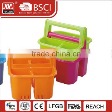 PP Plastic kitchen Cutlery holder baskets with handle