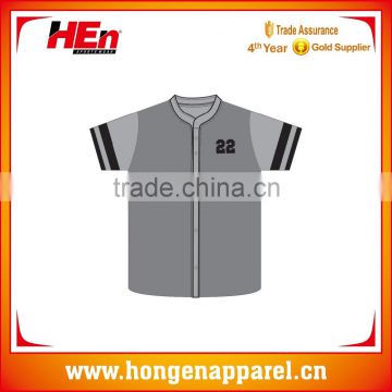 Hongen apparel wholesale cheap blank plain baseball jerseys