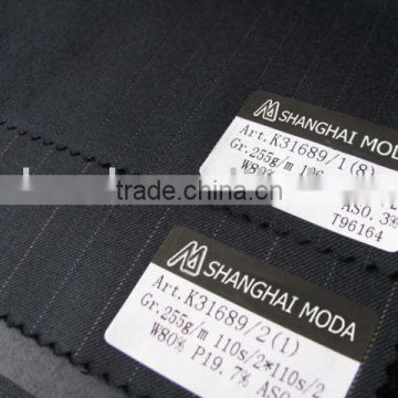 blended worsted wool fabric w80/p20 moda-t102