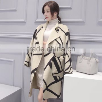 100% Lady cashmere wool coat 2016
