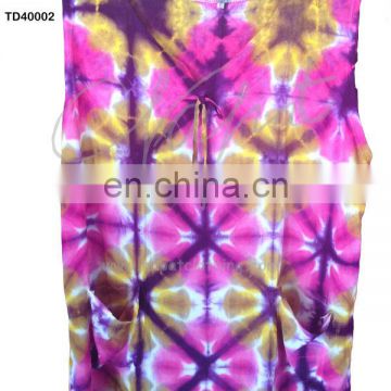 Thailand rayon clothing Tie dye Colorful T-shirt,Summer T-shirt