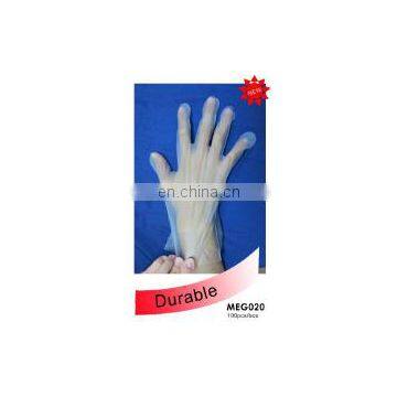 proffessional safe touch disposal plastic vinyl gloves Large, Clear