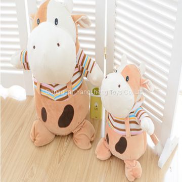 Design of custom export quality processing and production for stuffed toy small cow doll enterprise mascot