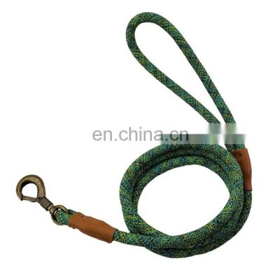 New design fashion high-end  customized color durable round rope outdoor safety with lock hook pet leash