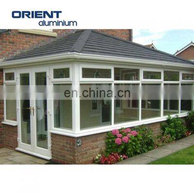 Sliding patio glass door aluminum/transparent aluminum mirror glass windows