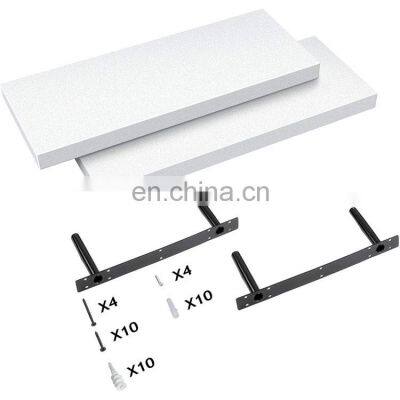 Wholesale Cheap Price 60cm White Wood Shelf Wall Mounted Floating Shelves for Living Room