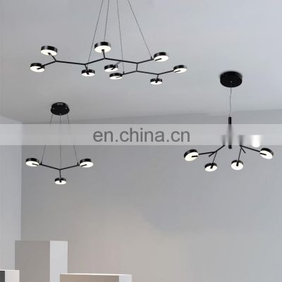 HUAYI New Design Home Living Room Dining Room Pendant Light Acrylic Modern LED Chandelier