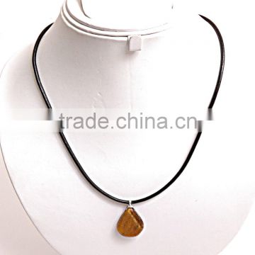 Leather Necklace With Pendent