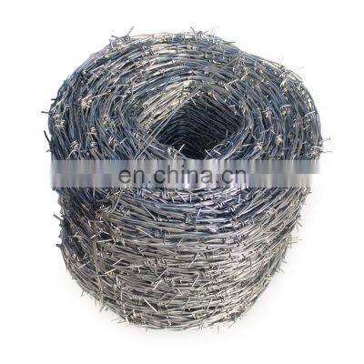 High quality barbed wire making machine hot-dipped galvanized barbed wire price per roll