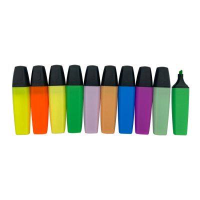 Manufacturing oem nontoxic 6 8 12color felt tip bible highlighter markers kawaii text marker pens set