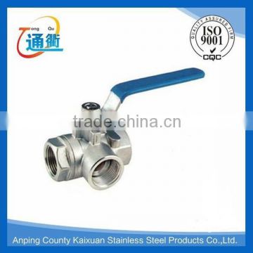 casting stainless steel 3 way 1000psi ball valve from China