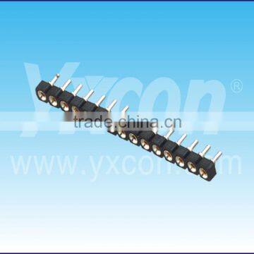 Dongguan Yxcon 2.54mm pitch single layer single row straight high quality round female header connector