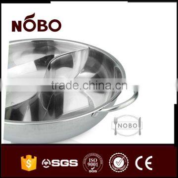 high quality Stainless Steel double flavour divided hot pot