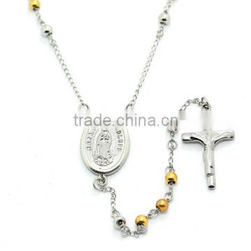latest design beads necklace stainless steel catholic items christian 316 rosarios catholic prayer beads