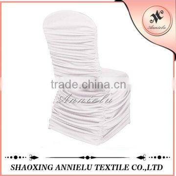 Cheap white ruched spandex chair cover/white wedding chair cover                        
                                                Quality Choice
                                                    Most Popular