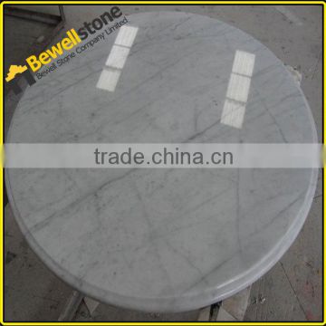 Prefabricated China carrara white round marble table tops