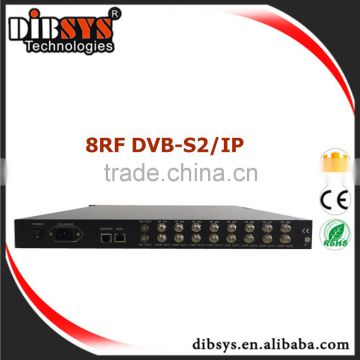 Broadcaster biss satellite receiver FTA dvb-s2 ird with 8 Tp inputs,240 ip video streaming out