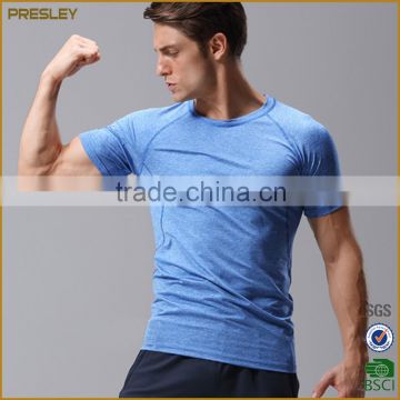 New Arrival Heather Blue Grey Men's Sports Runing T Shirts