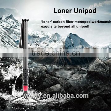 load 100kg carbon fiber loner unipod DSLR video camera monopod