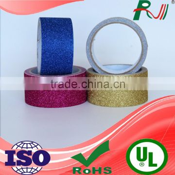 Top quality adhasive custom powder glitter tape for christmas gifts